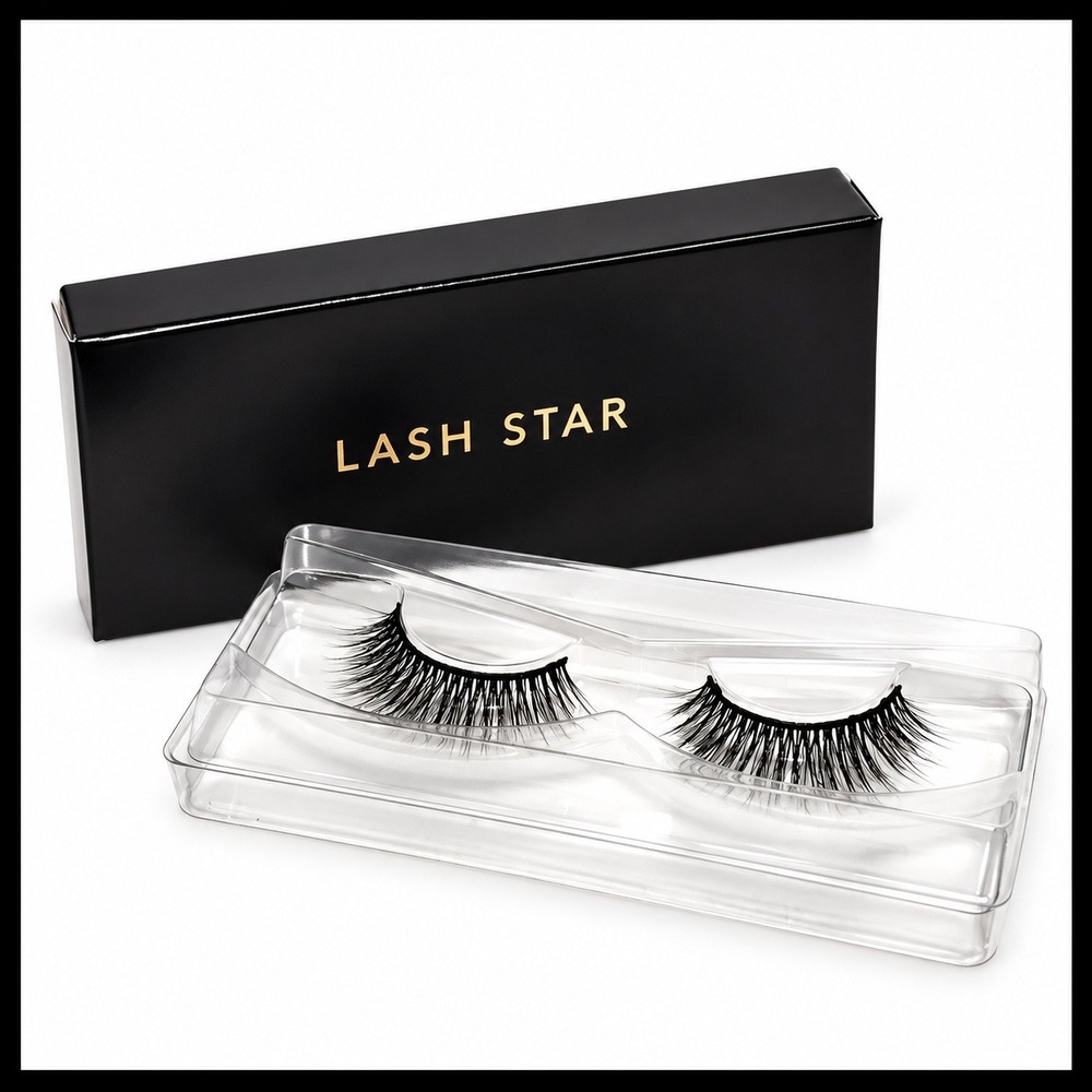 Lash Star Visionary Lashes 002 Length 4-12 mm Light Medium Volume Reusable New